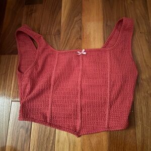 Cider Hot Pink Cropped Tank Top